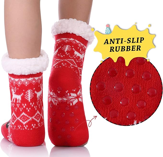 Medias Pantuflas Hogareñas Ultra Gruesas con Diseño de Animalitos