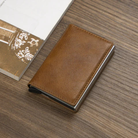 Billetera Verona de cuero antirobo RFID