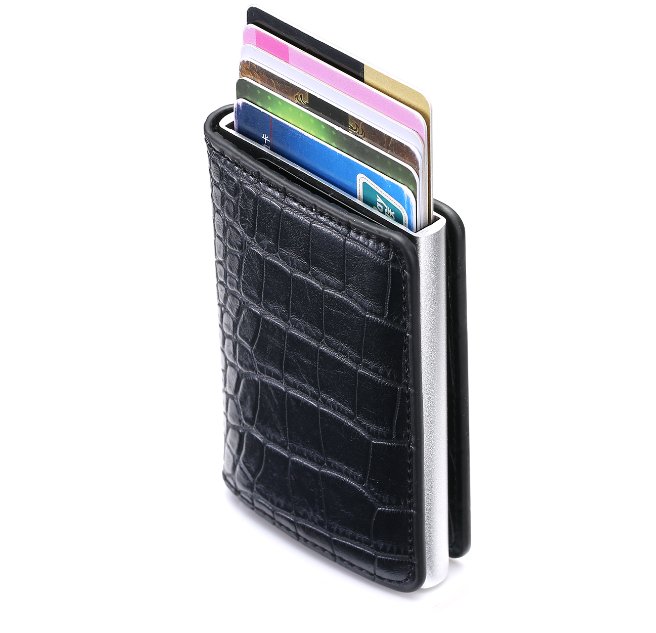 Billetera Verona de cuero antirobo RFID