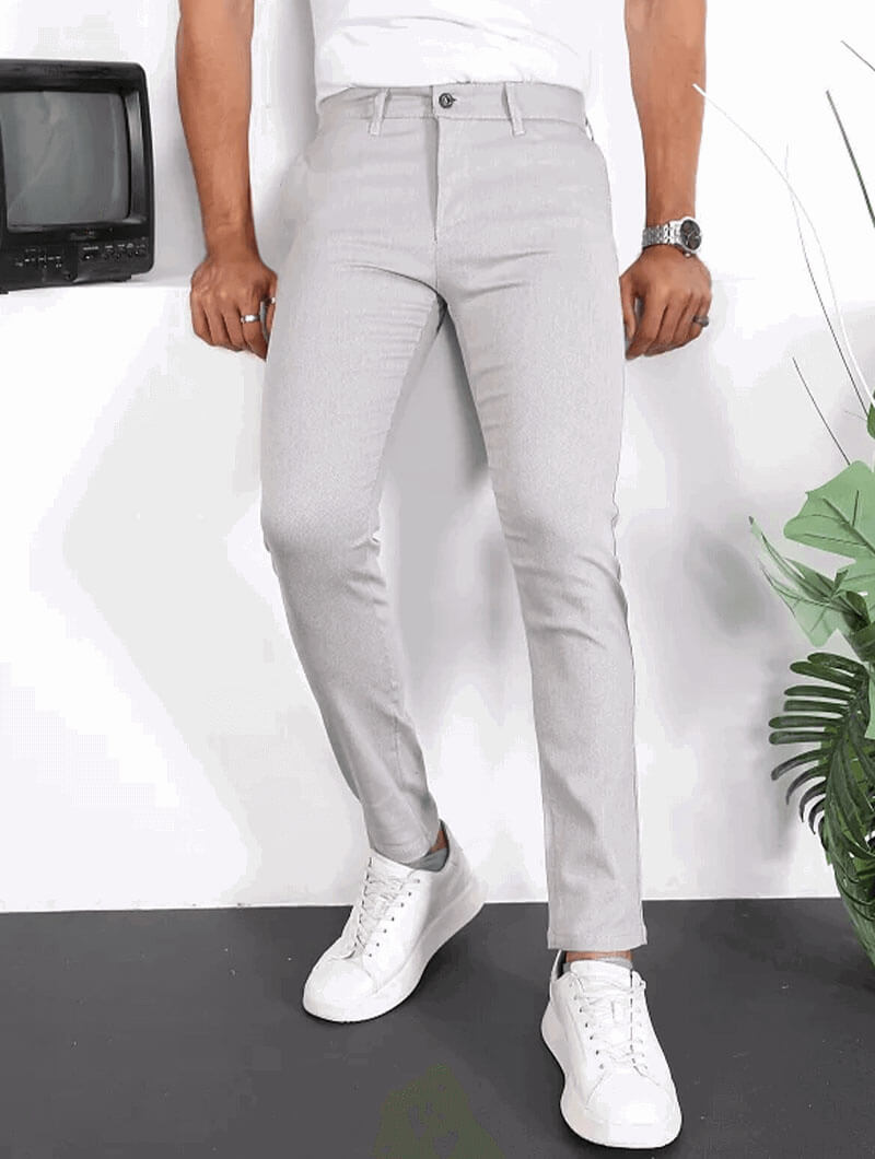 Pantalones Noa Stretch - Gris Claro