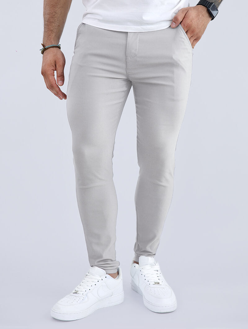 Pantalones Noa Stretch - Gris Claro