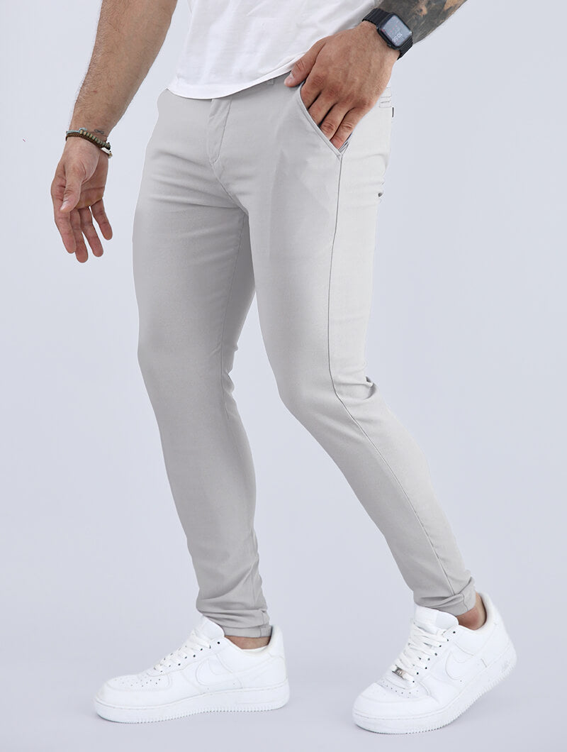 Pantalones Noa Stretch - Gris Claro