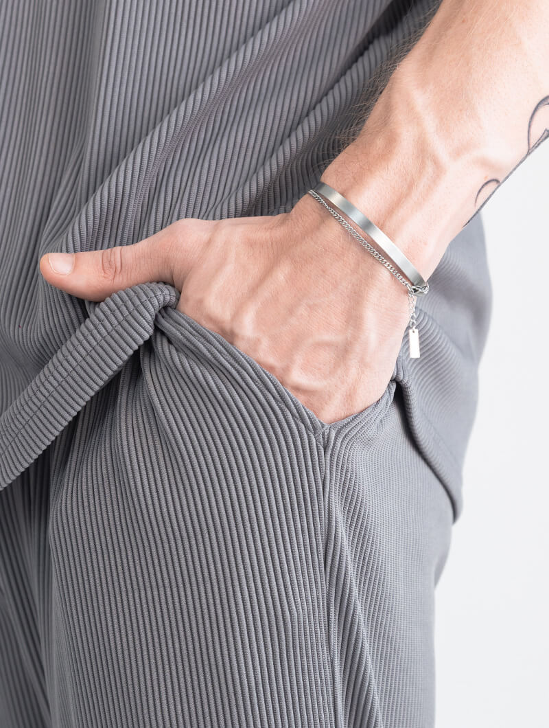 Pantalones Acanalados Bailey - Gris