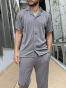 Camisa Acanalada Bailey - Gris