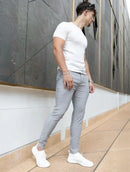 Pantalones Noa Stretch - Gris Claro