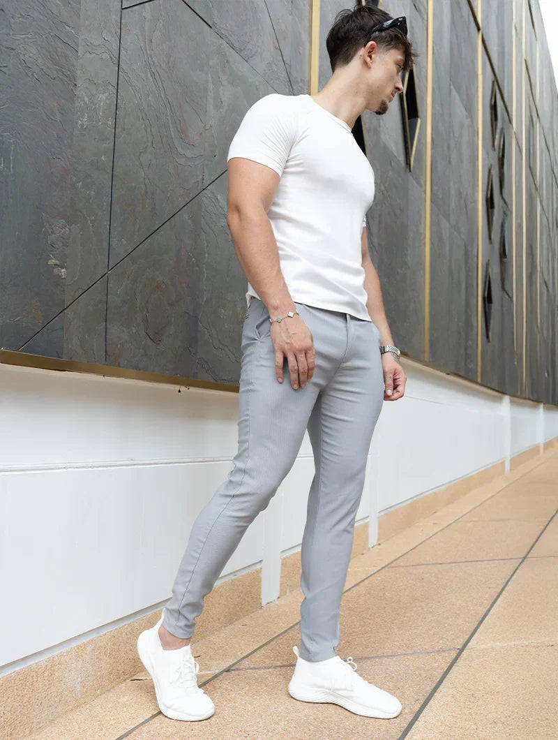 Pantalones Noa Stretch - Gris Claro