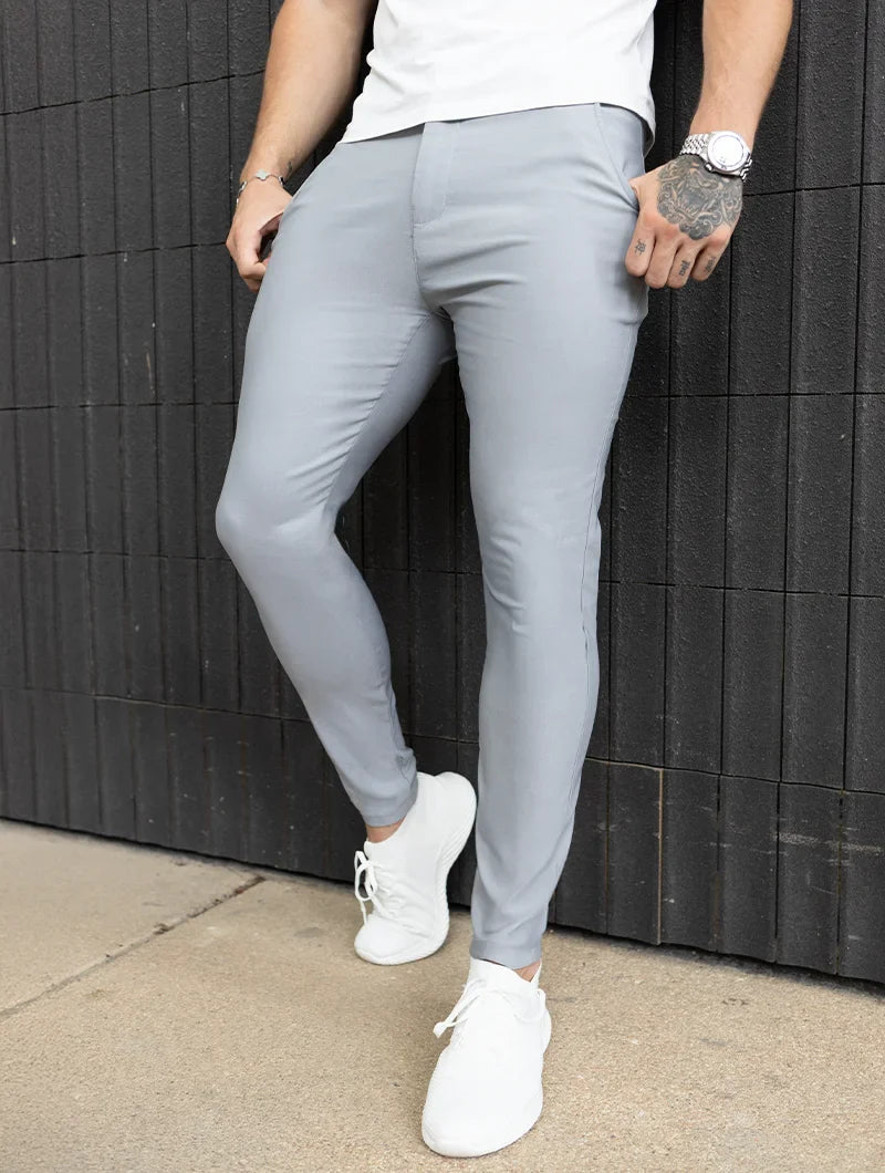Pantalones Noa Stretch - Gris Claro