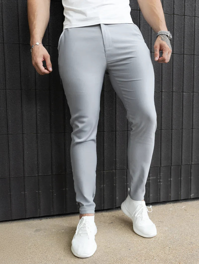 Pantalones Noa Stretch - Gris Claro
